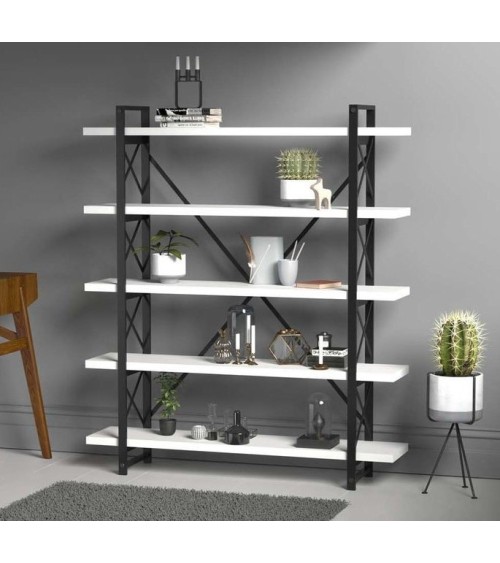 Bibliothèque EVDEMO Blanc 120 cm