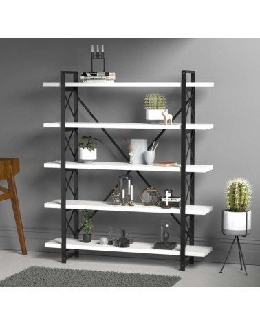 Bibliothèque EVDEMO Blanc 120 cm