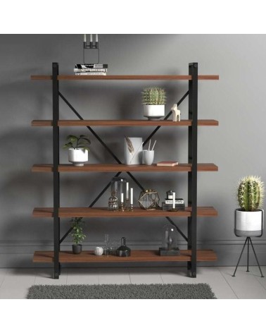Bibliothèque EVDEMO Noyer 120 cm