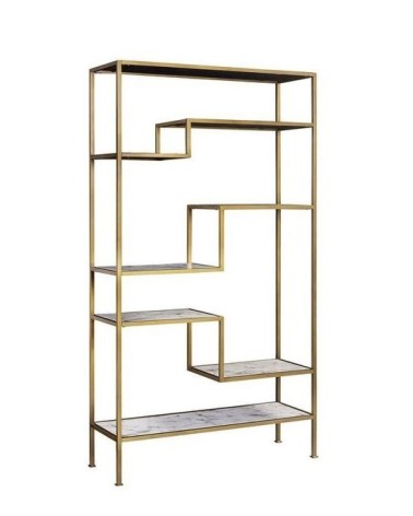 Bibliothèque  KUTA doré 100 cm