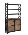 Bibliothèque AGENA 106 cm bois et métal noir