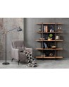 Bibliothèque LOFT bois et métal noir 120 cm