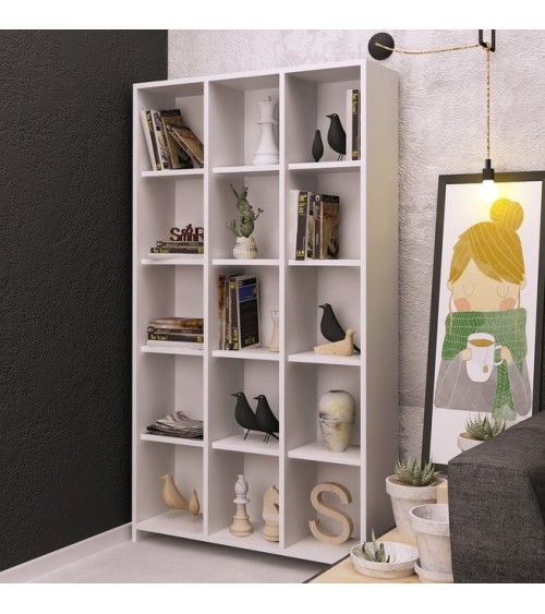 Bibliothèque PRITONE blanc 90 cm