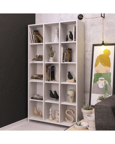 Bibliothèque PRITONE blanc 90 cm