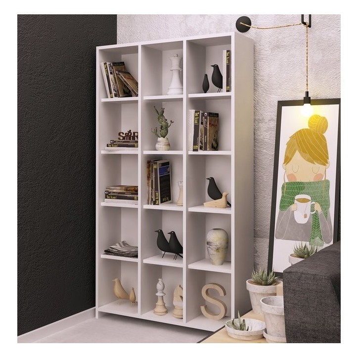 Bibliothèque PRITONE blanc 90 cm