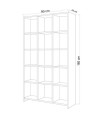 Bibliothèque PRITONE blanc 90 cm