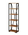 Bibliothèque PRIMON noyer et métal 51 cm