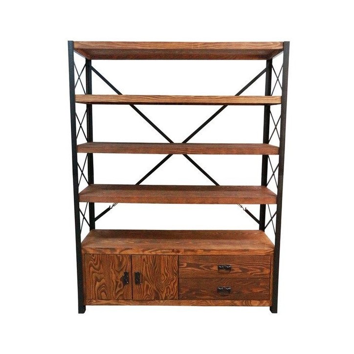 Bibliothèque CROSS Noyer 150 CM Bibliothèque CROSS Noyer 150 CM