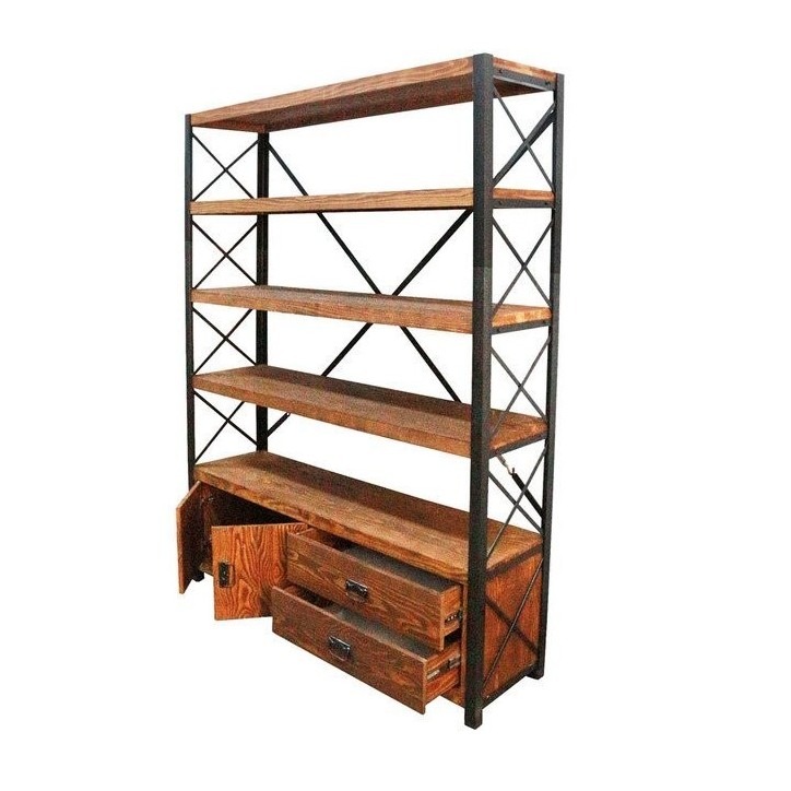 Bibliothèque CROSS Noyer 150 CM Bibliothèque CROSS Noyer 150 CM