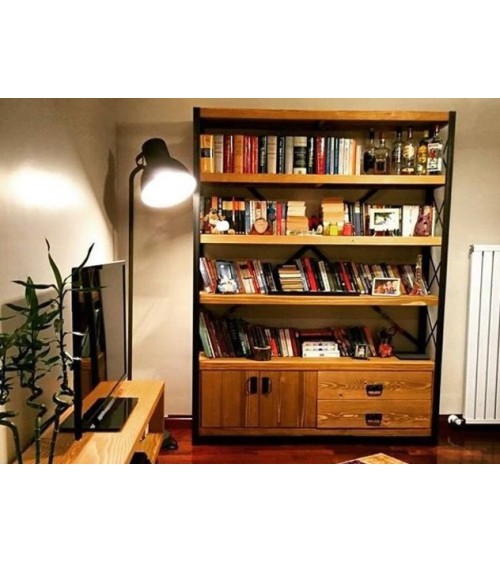 Bibliothèque CROSS Noyer 150 CM