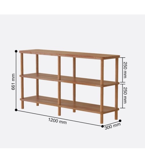 Bibliothèque DEMONTHA 120 x 66 CM hêtre
