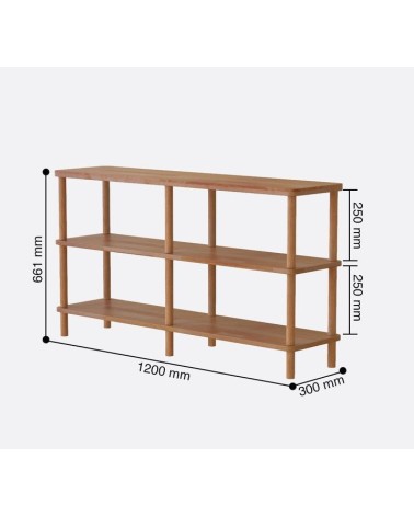 Bibliothèque DEMONTHA 120 x 66 CM hêtre