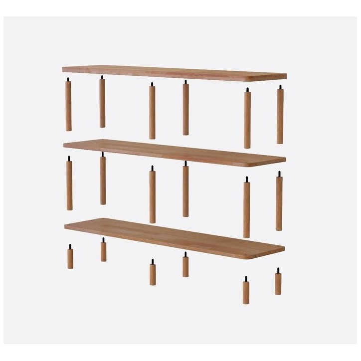 Bibliothèque DEMONTHA 120 x 66 CM hêtre