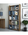 Bibliothèque BOX Noyer - GRIS bleu 80 cm