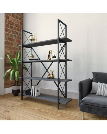Bibliothèque NESSE Anthracite 120 cm