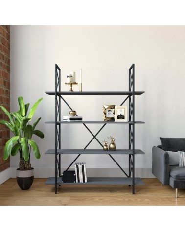 Bibliothèque NESSE Anthracite 120 cm