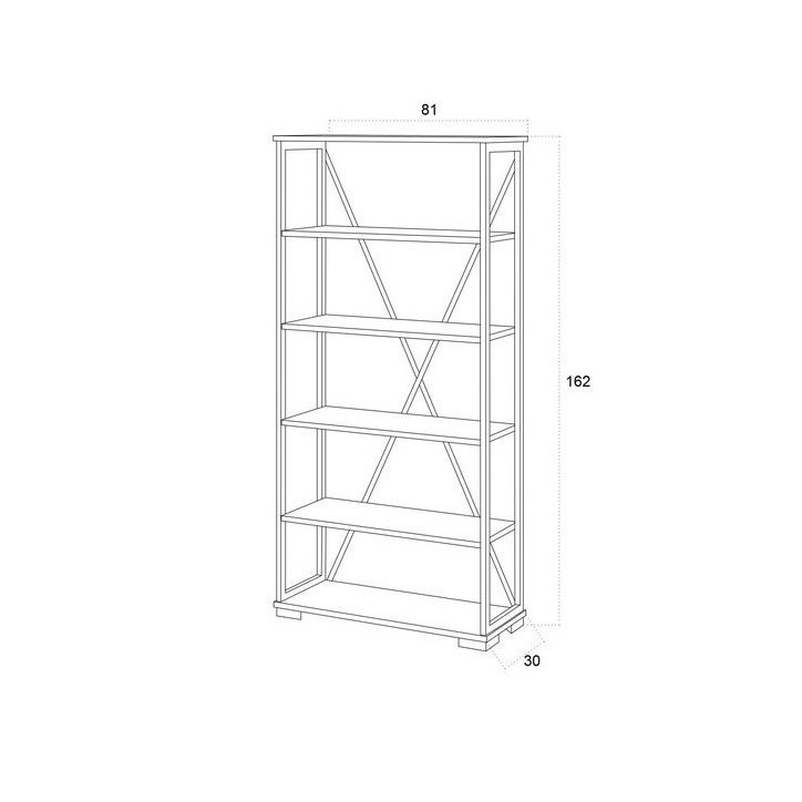 Bibliothèque ULTIMO 81 cm noyer