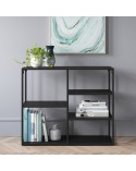 Bibliothèque GLASSO 90 cm métal noir