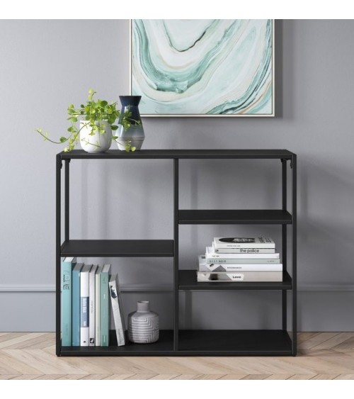 Bibliothèque GLASSO 90 cm métal noir