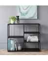 Bibliothèque GLASSO 90 cm métal noir