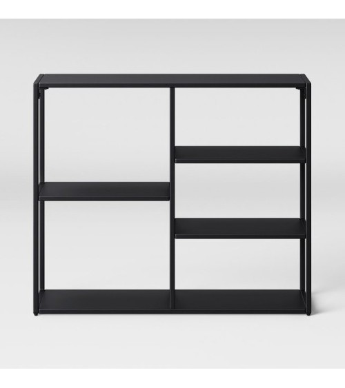 Bibliothèque GLASSO 90 cm métal noir