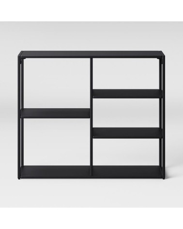 Bibliothèque GLASSO 90 cm métal noir