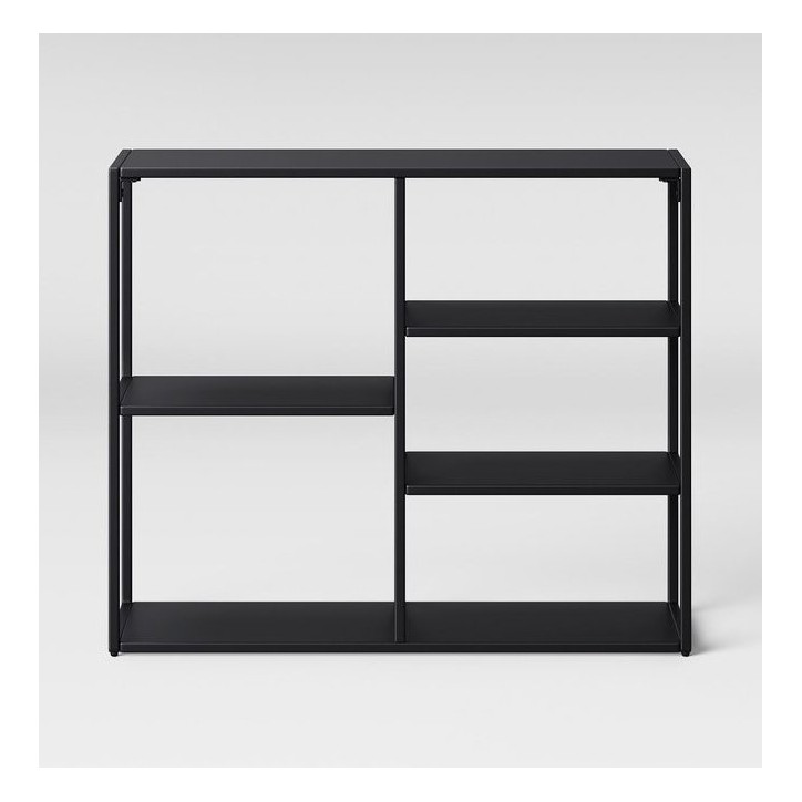 Bibliothèque GLASSO 90 cm métal noir