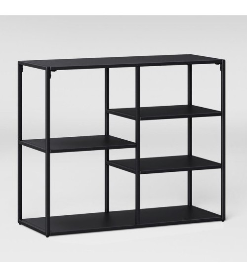 Bibliothèque GLASSO 90 cm métal noir