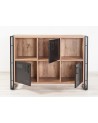 Bibliothèque 60 cm et console 136 cm PENTA bois et métal