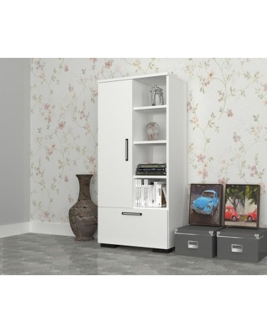 Bibliothèque armoire FORM 70 cm blanc