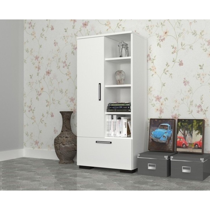 Bibliothèque armoire FORM 70 cm blanc