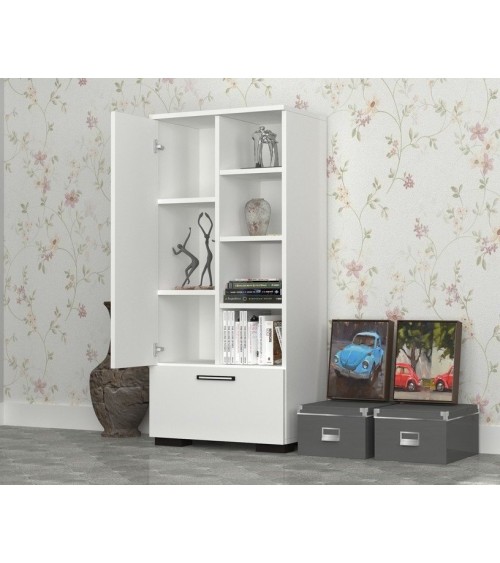 Bibliothèque armoire FORM 70 cm blanc