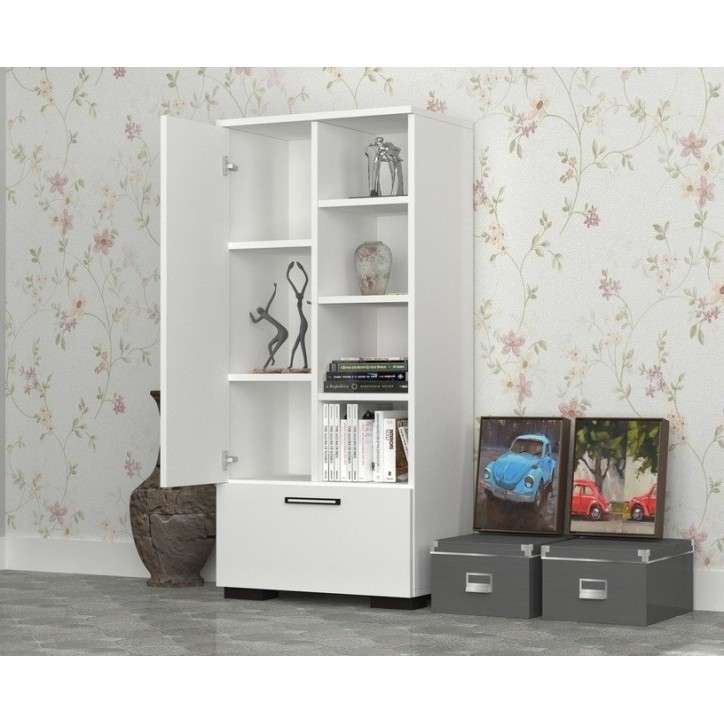 Bibliothèque armoire FORM 70 cm blanc