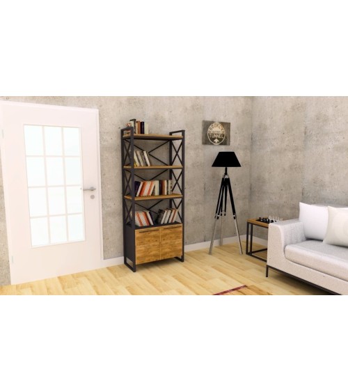 Bibliothèque SAVTON 80 cm chêne