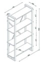 Bibliothèque ALBATROS Noyer 90 cm