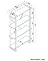 Bibliothèque ALBATROS Noyer 90 cm