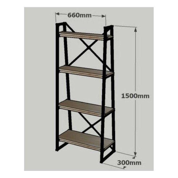 Bibliothèque ALARO Noyer 66 cm