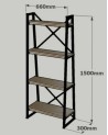 Bibliothèque ALARO Noyer 66 cm