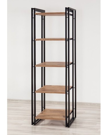 Bibliothèque PENTA 60 cm bois et métal