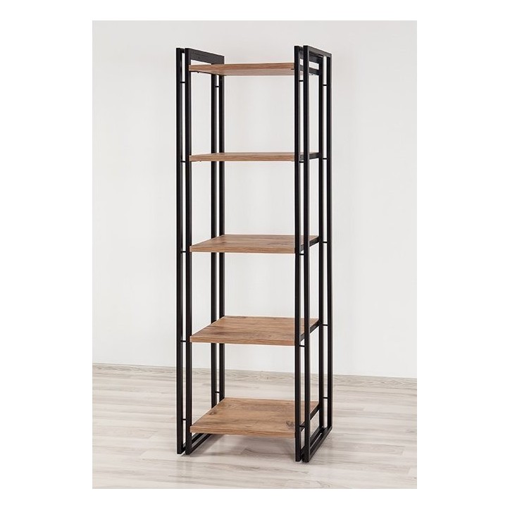 Bibliothèque PENTA 60 cm bois et métal