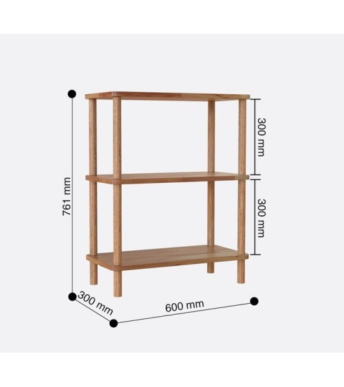 Bibliothèque DEMONTHA 60 x 76 CM hêtre