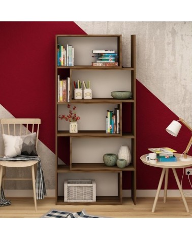 Bibliothèque modulaire mobile PAOLA Chêne 138 cm