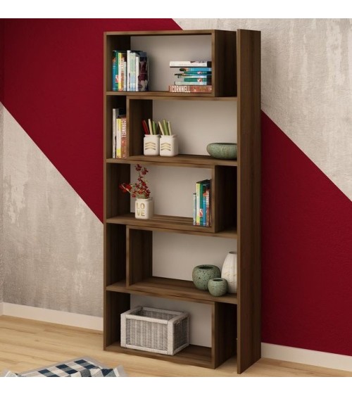 Bibliothèque modulaire mobile PAOLA Chêne 138 cm