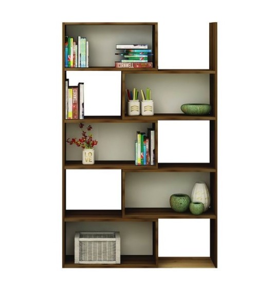 Bibliothèque modulaire mobile PAOLA Chêne 138 cm