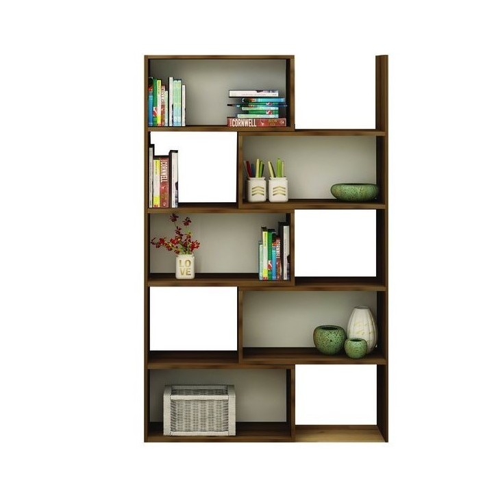 Bibliothèque modulaire mobile PAOLA Chêne 138 cm