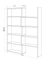 Bibliothèque modulaire mobile PAOLA Chêne 138 cm