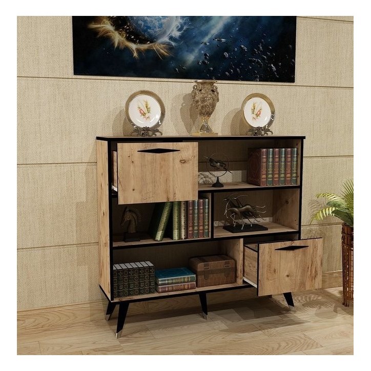 Bibliothèque NESTO 120 cm bois