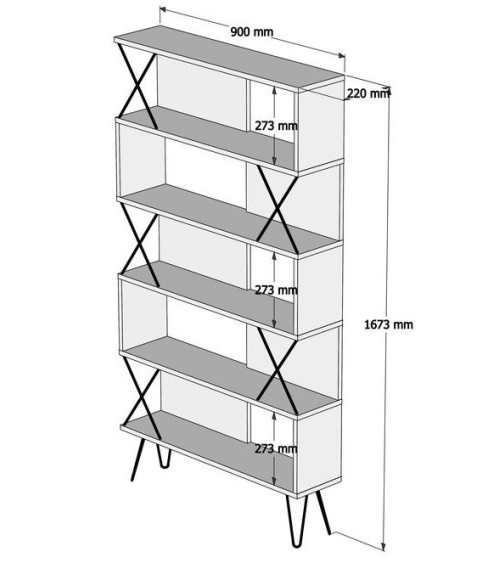 Bibliothèque EXTRA 90 cm blanc