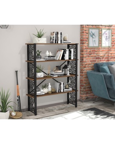 Bibliothèque HEMERA 120 cm bois et métal
