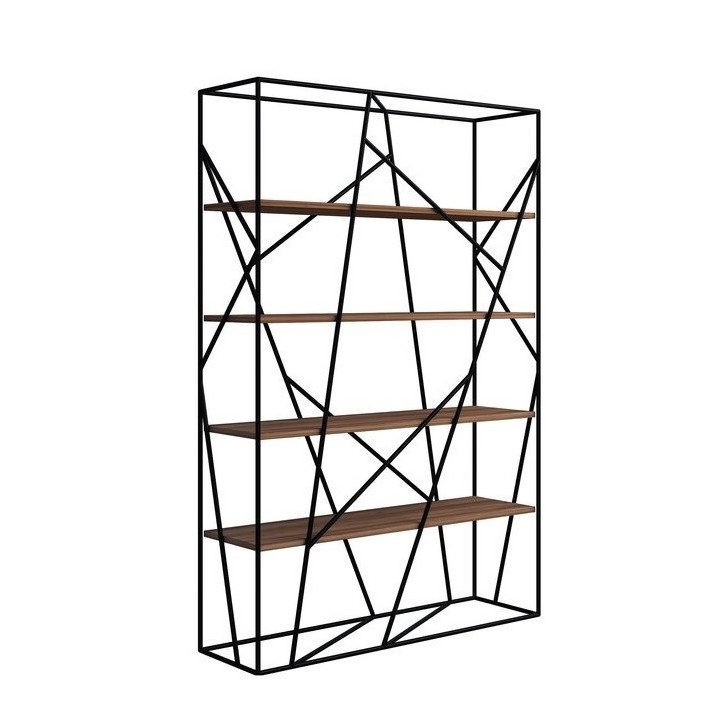 Bibliothèque RESTE 120 cm bois et métal